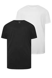 JACK & JONES Big & Tall 2 Pack White & Black Graphic T-Shirts | BadRhino 3