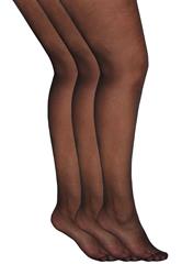 YOURSET 3 PACK Black 15 Denier Ladder Resist Tights
