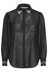 YOURS LONDON Plus Size Black Diamante Detail Shirt | Yours Clothing 6