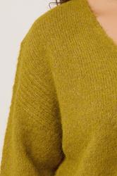 EVANS Plus Size Green Knitted V-Neck Jumper | Evans  6