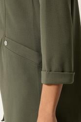 M&Co Khaki Green Textured Jersey Jacket | M&Co 4