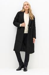 LTS Tall Women's Black Boucle Wrap Midi Coat | Long Tall Sally 3