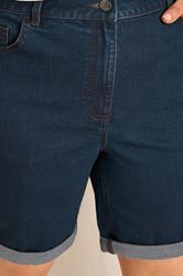 EVANS Plus Size Curve Fit Indigo Blue Denim Shorts | Evans 4