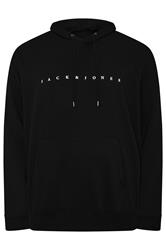 Jack & Jones Big & Tall Black Slogan Hoodie | BadRhino 2