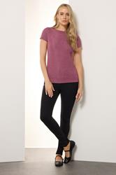 LTS Tall Blush Pink Textured Slash Neck Top | Long Tall Sally 1