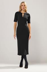 LTS Tall Black Keyhole Midi Dress | Long Tall Sally 3