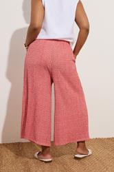 YOURS Plus Size Red Gingham Crinkle Midaxi Culottes | Yours Clothing 2