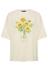 YOURS Curve Yellow Sunflower Graphic T-Shirt