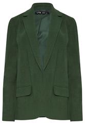 LTS Tall Dark Green Linen Blazer