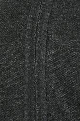 D555 Big & Tall Charcoal Grey Marl Zip Through Knitted Jumper | BadRhino 6