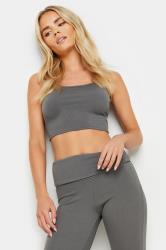 PixieGirl Petite Women's 2 PACK Grey Ribbed Bralette Top | PixieGirl 1