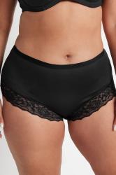 YOURSET 3 PACK Plus Size Black Lace Trim Briefs | Yours Clothing  2