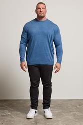 BadRhino Big & Tall Blue Crew Neck Jumper | BadRhino 1