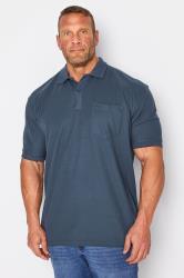 KAM Big & Tall Navy Blue Polo Shirt | BadRhino 2