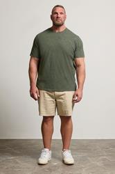BadRhino Big & Tall Khaki Green Acid Wash T-Shirt | BadRhino 1
