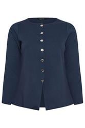 LIMITED COLLECTION Curve Navy Blue Compact Knitted Top