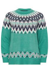 M&Co Teal Green Fairisle Jumper | M&Co 5