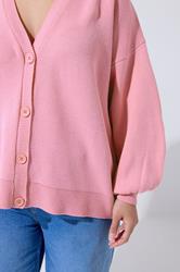 LIMITED COLLECTION Plus Size Pink Balloon Sleeve Cardigan | Yours Clothing 4