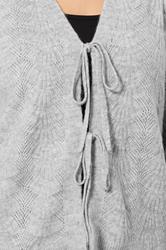 EVANS Plus Size Grey Bow Tie Front Knit Cardigan | Evans 4