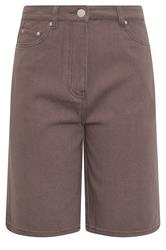 LTS Tall Chocolate Brown Denim Bermuda Shorts