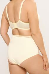 YOURS Plus Size Yellow Dobby Lace Full Brief | Yours Clothing 2