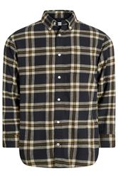 JACK & JONES Big & Tall Black Classic Flannel Checked Shirt