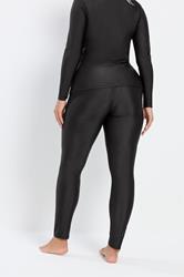 Black Long Swim Leggings | Yours Clothing 2