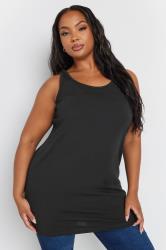 YOURS Plus Size 2 PACK Black Longline Vest Tops | Yours Clothing 6