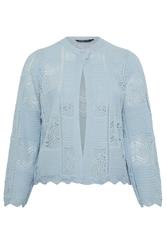 YOURS Curve Blue Crochet Knitted Cardigan