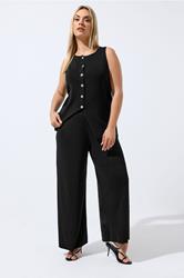 LIMITED COLLECTION Plus Size Black Knitted Trousers | Yours Clothing 3