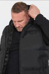 FIRETRAP Big & Tall Black Puffer Gilet | BadRhino 2