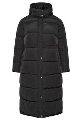 EVANS Curve Black Maxi Puffer Coat