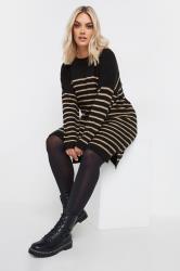 YOURS Plus Size Black Striped Knitted Jumper Dress | Yours Clothing 3