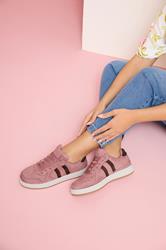 Pink & Brown Padded Lace Up Trainers In Wide E Fit | YoursClothing 3