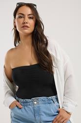 YOURS Plus Size Black Bandeau Top | Yours Clothing 4
