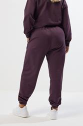 YOURS Plus Size Purple Cuffed Leg Joggers | Yours Clothing 2