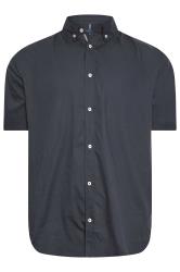 BadRhino Big & Tall Navy Poplin Short Sleeve Shirt