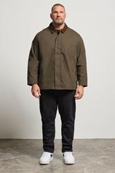 JACK & JONES Big & Tall Brown Grady Worker Jacket | BadRhino 2
