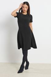 PixieGirl Petite Women's Black Textured Mini Dress | PixieGirl 1