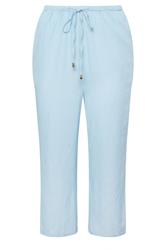 YOURS Curve Light Blue Wide Leg Linen Culottes