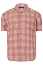 BadRhino Big & Tall Pink Textured Check Print Shirt