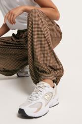 PixieGirl Petite Women's Brown Gingham Balloon Trousers | PixieGirl 4