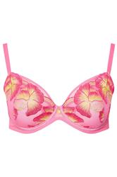 YOURS Plus Size Pink Floral Embroidered Underwired Bra | Yours Clothing 6