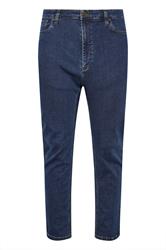 BadRhino Big & Tall Indigo Blue Tapered Fit Stretch Jeans