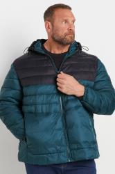 JACK & JONES Big & Tall Forest Green Puffer Jacket | BadRhino 2