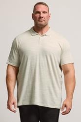 BadRhino Big & Tall Cream Marl Polo Shirt | BadRhino 1