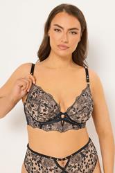 PLAYFUL PROMISES Black Embroidered Floral Bra 1