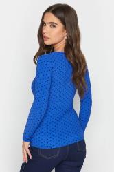 PixieGirl 2 PACK Black & Blue Spot Print Square Neck Tops | PixieGirl 4
