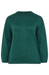 YOURS Curve Teal Green Soft Touch Knitted Jumper