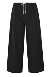 PixieGirl Petite Black Contrast Pintuck Wide Leg Trousers